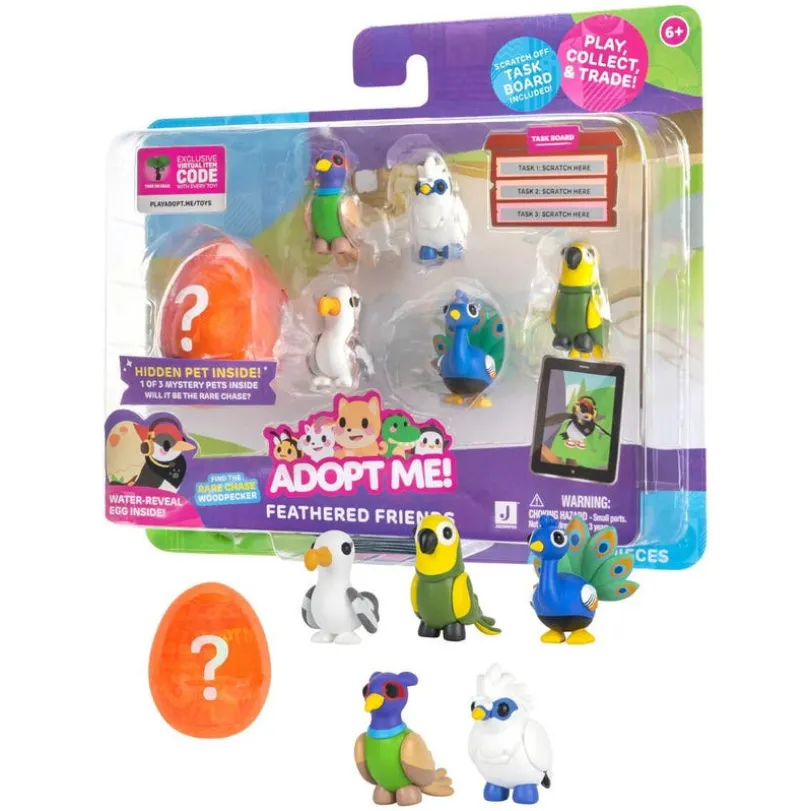 Adopt Me, 6 Figurpakke, Fjærkledde Venner