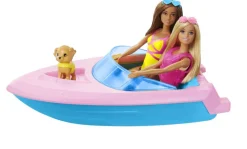 Barbie Båt med Dukke, Hvalp og Tilbehør