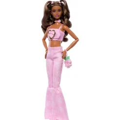 Barbie Deluxe Style Dukke med Rosemønstret Jeanslook