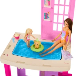 Barbie Dreamhouse med 2 hus, bassenger og sklie