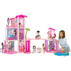 Barbie Dreamhouse med 2 hus, bassenger og sklie
