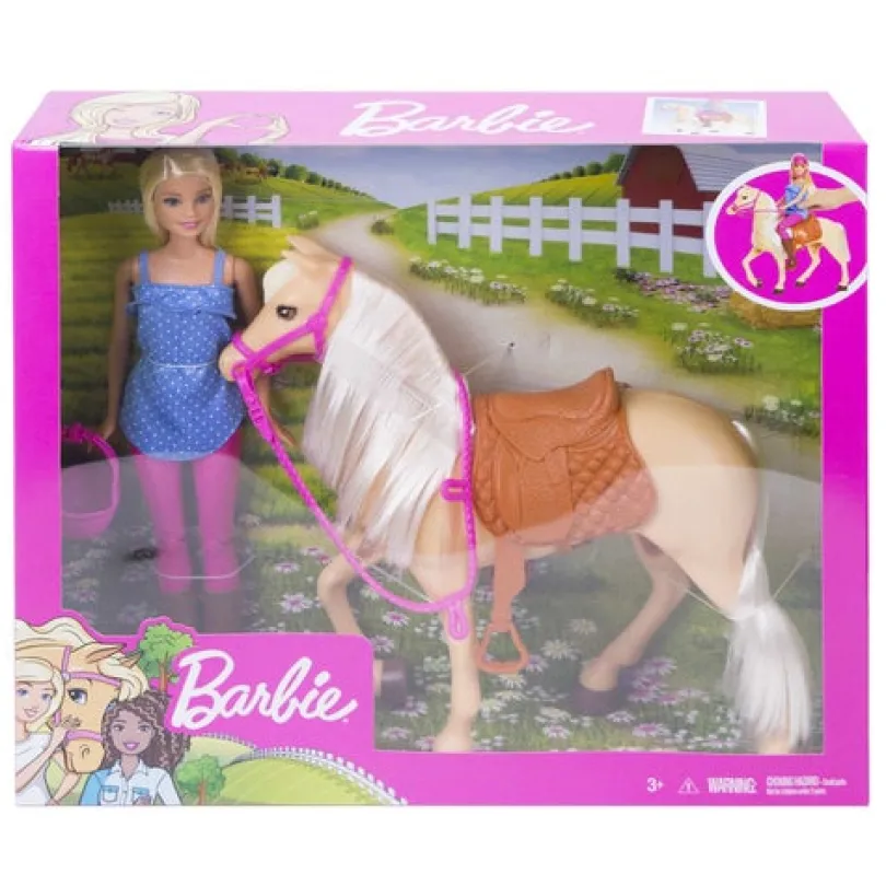 Barbie dukke och hest