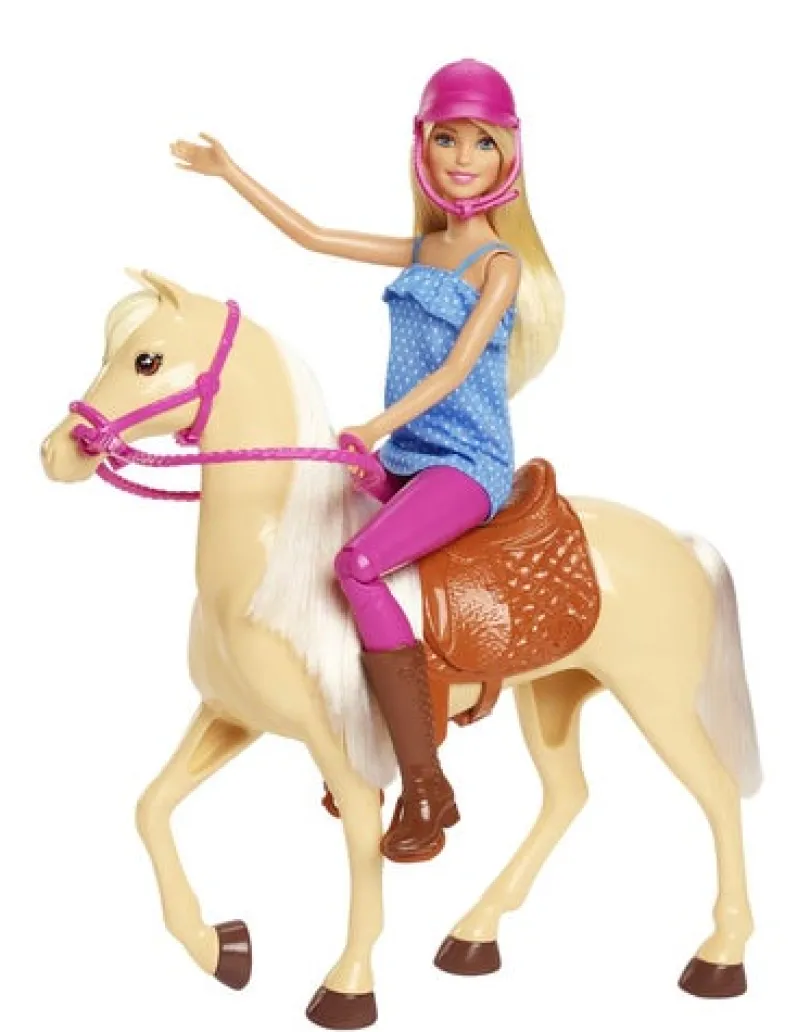 Barbie dukke och hest
