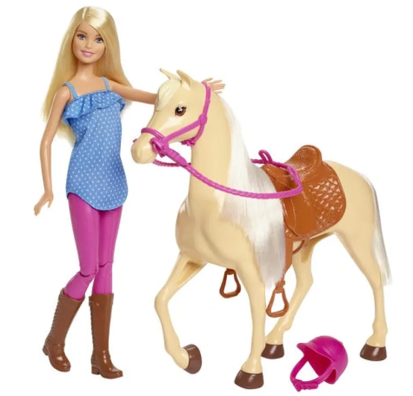 Barbie dukke och hest