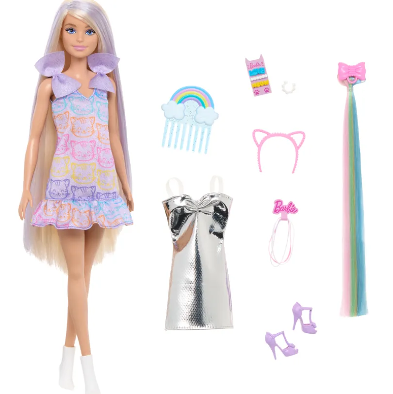 Barbie Fun & Fancy Hårdukke Blond med Tilbehør