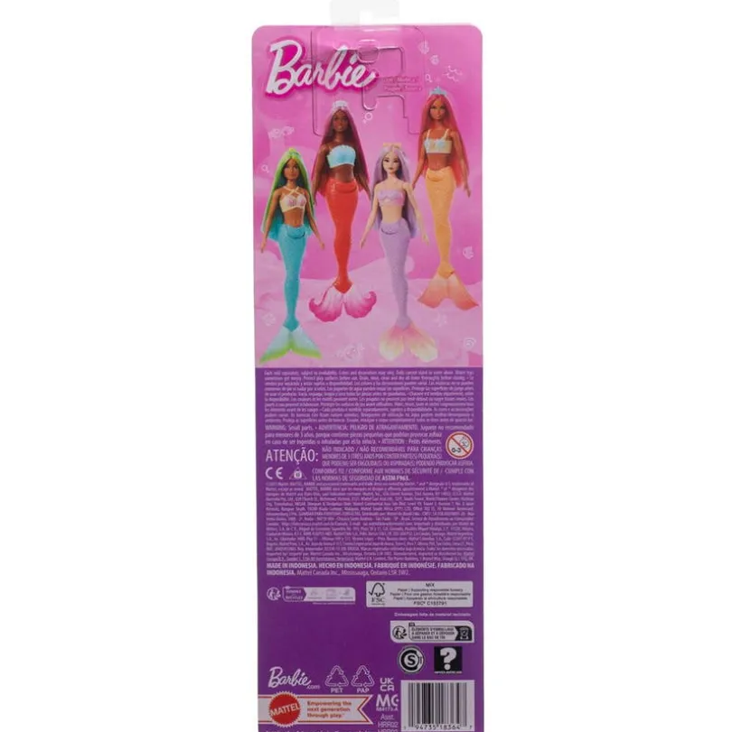 Barbie Mermaid - Blått/Grønt Hår