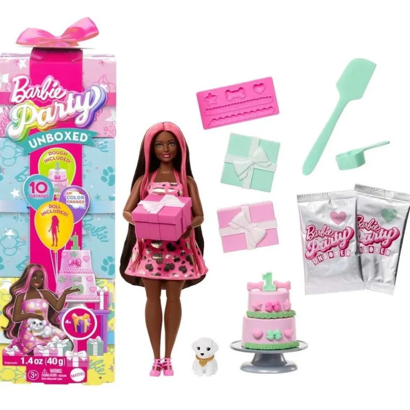 Barbie, Party Unboxed Svart Hår