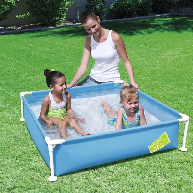 Bestway, Blå rammebasseng 122x122x30,5 cm 365 liter