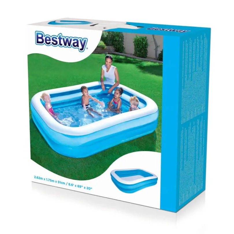 Bestway, Familiebasseng 2 ringer 262x175x51 cm 778 liter