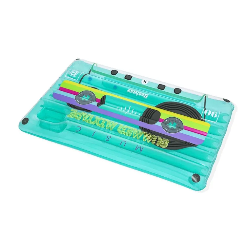 Bestway Retro Beats Oppblåsbar Bademadrass (Kassettbånd) – 174 x 117 cm