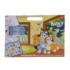 BLUEY, Tegnblokk med fargestifter og klistremerker