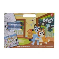 BLUEY, Tegnblokk med fargestifter og klistremerker