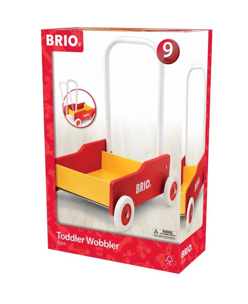 BRIO Lære-å-gå-vogn – Gåvogn med justerbart håndtak og brems fra 1 år