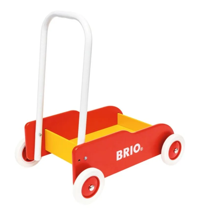 BRIO Lære-å-gå-vogn – Gåvogn med justerbart håndtak og brems fra 1 år