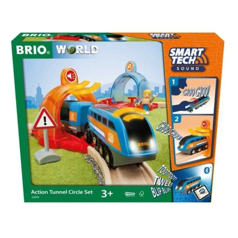 BRIO World 33974, Smart Tech Sound Action Tunnel Circle Set