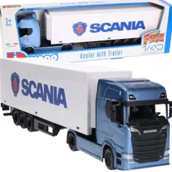 Burago, SCANIA S730 Lastebil m. tilhenger 1:43