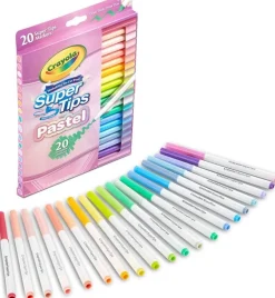 Crayola 20 Pastell Supertips - Tusjer