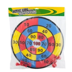 Dartskive med borrelås 3 baller og 3 piler – Kids Sports