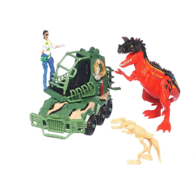 Dino Vs World, Jeger Jeep med figur og Dino