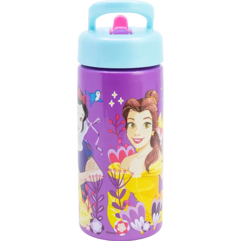 DISNEY PRINCESS, Vannflaske med sugerør, 420 ml