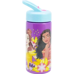 DISNEY PRINCESS, Vannflaske med sugerør, 420 ml