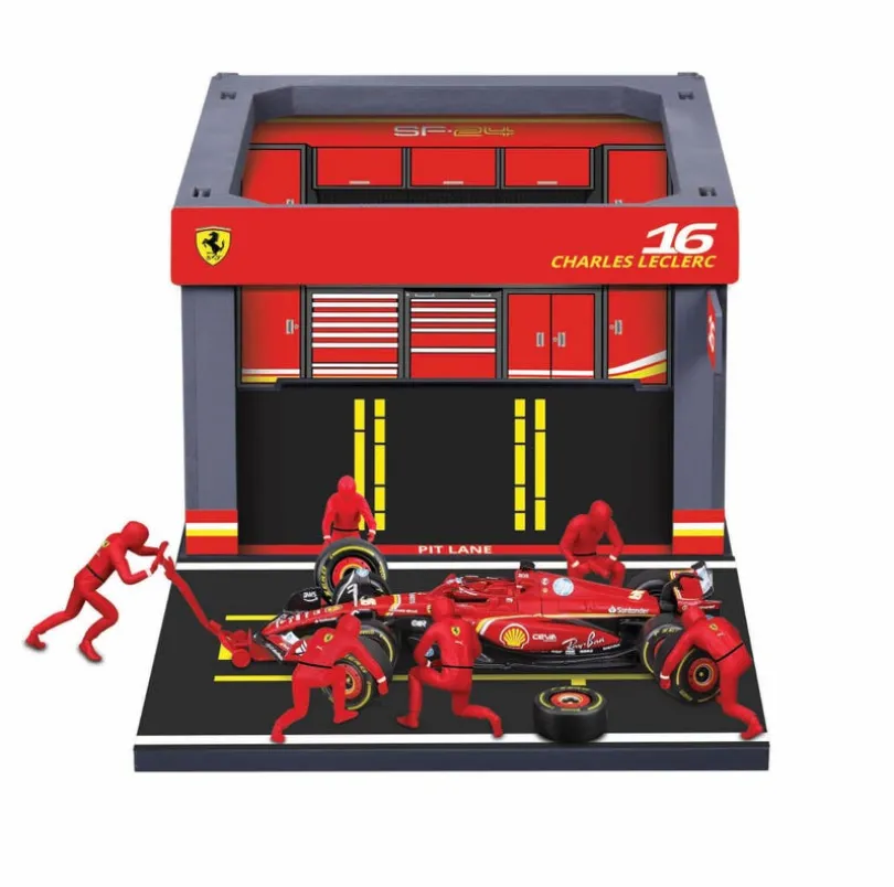 1:43 F1 Ferrari Sf-24 2024 Pit Pass Diorama Leclerc