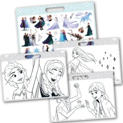 FROZEN, Tegnoblokk med fargestifter og klistremerker