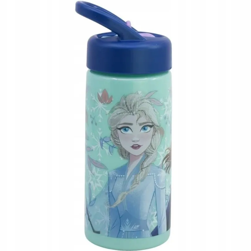 FROZEN, Vannflaske med sugerør, 420 ml