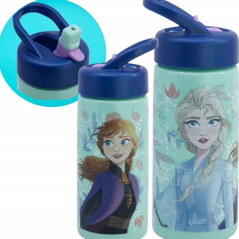 FROZEN, Vannflaske med sugerør, 420 ml