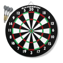 Gamesson Darttavle, papir tavle, inkludert 2 sett med 3 pile
