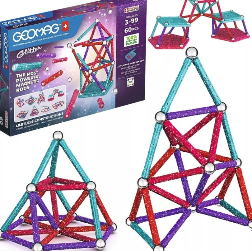 Geomag Glitter 60 Deler