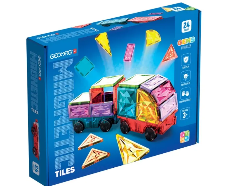 Geomag Magnetic Tiles Gems Vehicles