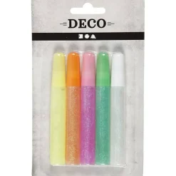 Glitterlim, pastellfarger