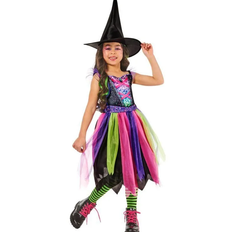Halloween - Halloween Lys-Natt Hekse 5-6 år