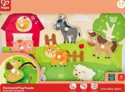 Hape Farm Trepuslespill med knotter – 9 brikker