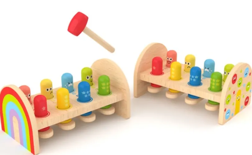 Hape Rainbow Hammer Bench