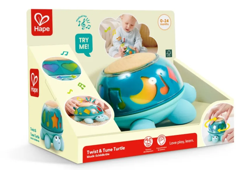 Hape Twist & Tune Musical Turtle – musikkskilpadde