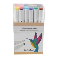 Illustrasjoner Marker, Supplerende Farger, Spiss 1+8 Mm, 2