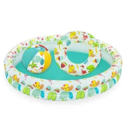 3-i-1 sett med basseng, bading sring & strandboll Ă122 cm