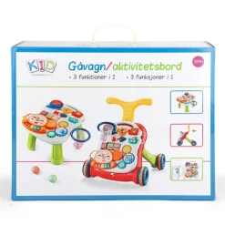 KID, gåvogn og aktivitetsbord