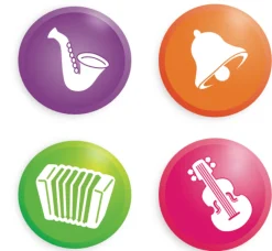 KID, piano med dansende figurer