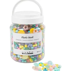 Klassiske perler, blandede farger, Dia. 5-35 mm, Hull
