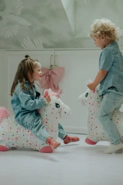 KREA Hop And Bounce Enhjørning med hvitt hår