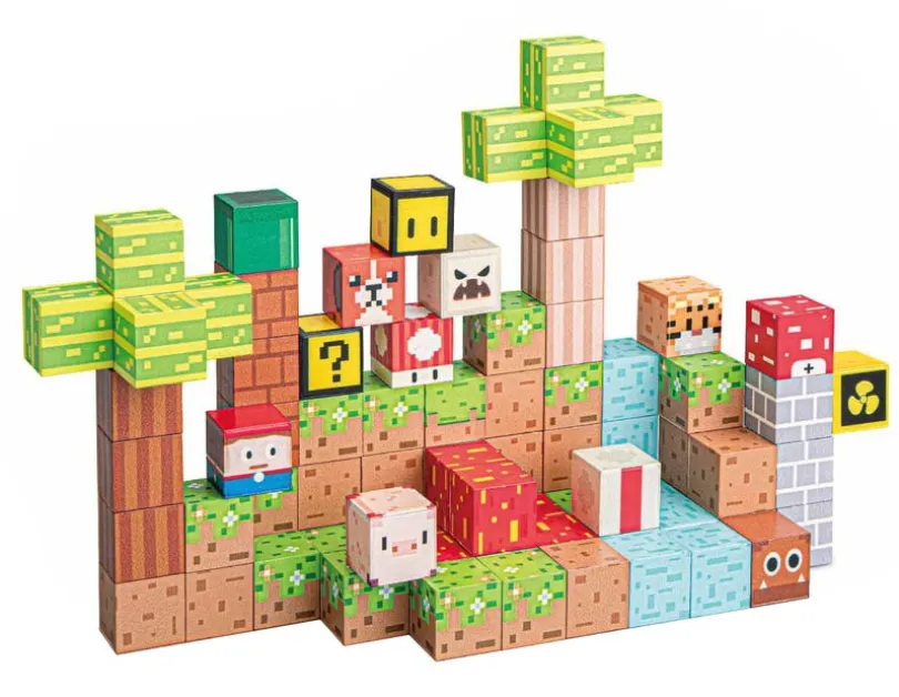 Mag&Play magnetiske byggekuber 84 deler