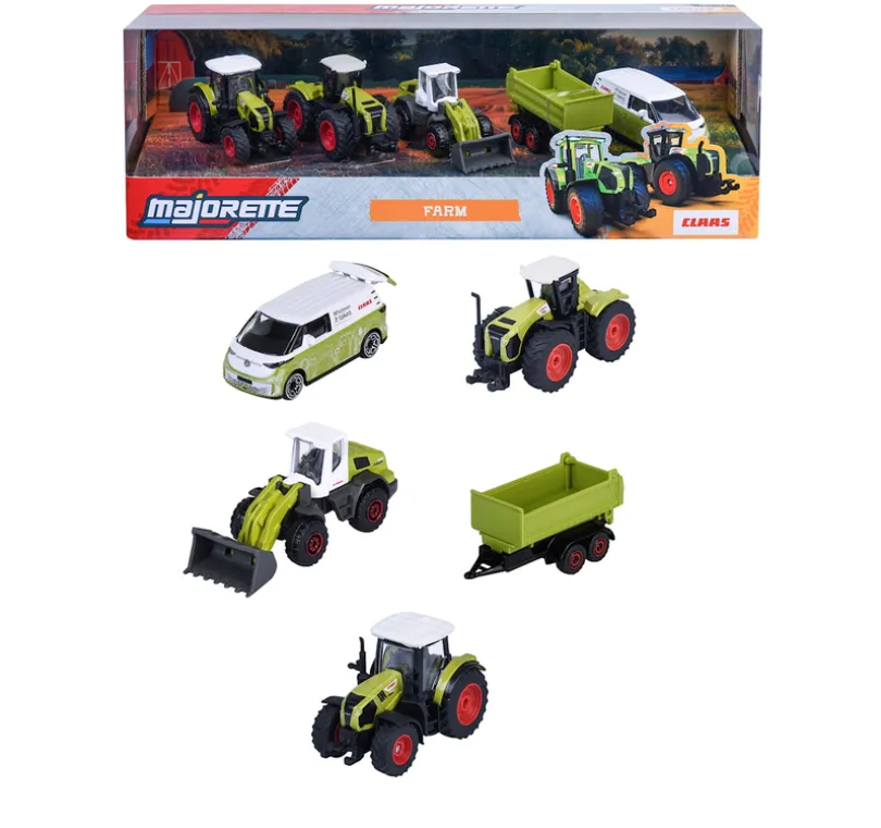 Majorette Claas Landbruk Kjøretøy 5-Pack Gavepakke