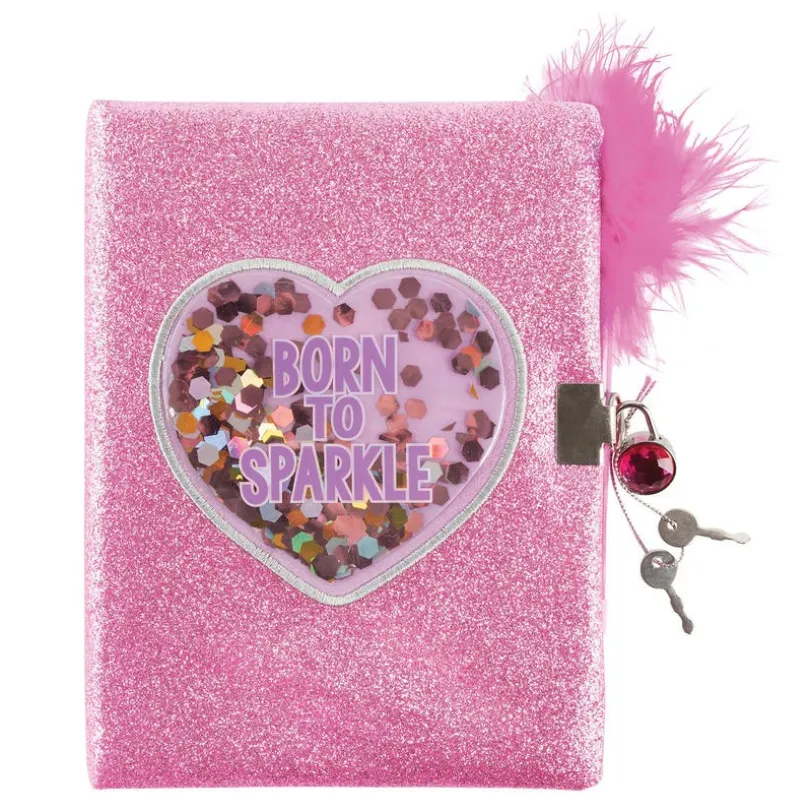 Make it Real, Born To Sparkle Glitter Journal Og Penn