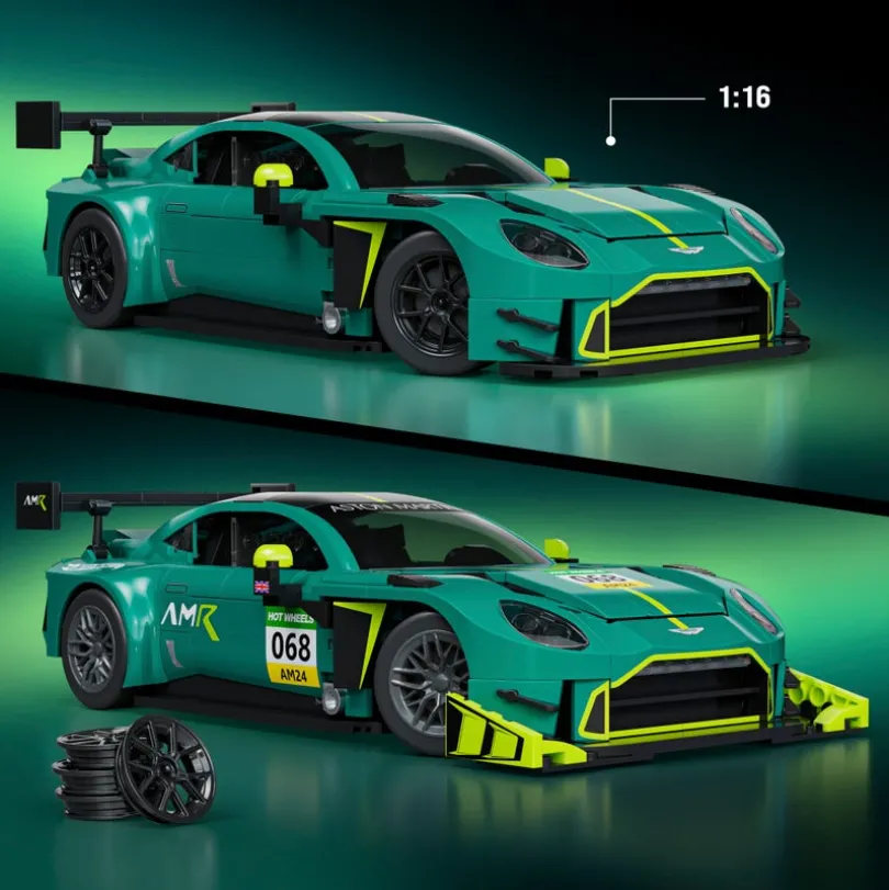 Mattel Brick Shop Hot Wheels 24 Aston Martin Vantage GT3