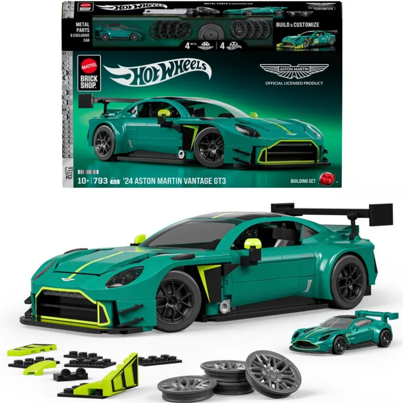 Mattel Brick Shop Hot Wheels 24 Aston Martin Vantage GT3