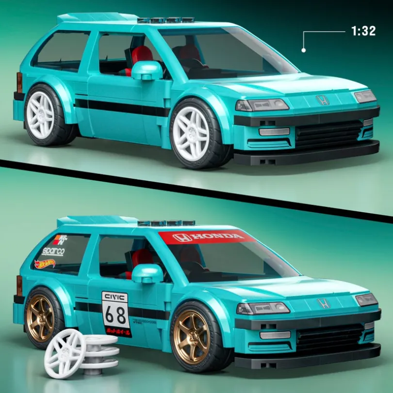 Mattel Brick Shop Speed Series Honda Custom '90 Civic EF