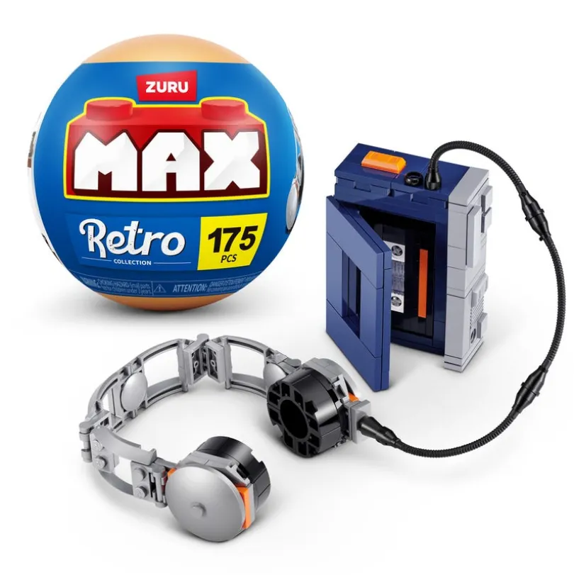 MAX Build More Premium Retro Kassettspiller – byggeklosser fra ZURU